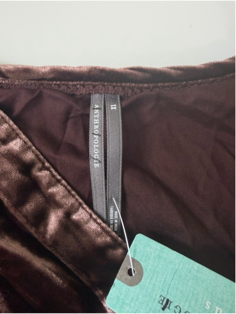 Anthropologie Somerset Velvet Maxi Dress – Chocolate Brown 🤎 Size 1X - Picture 14 of 15